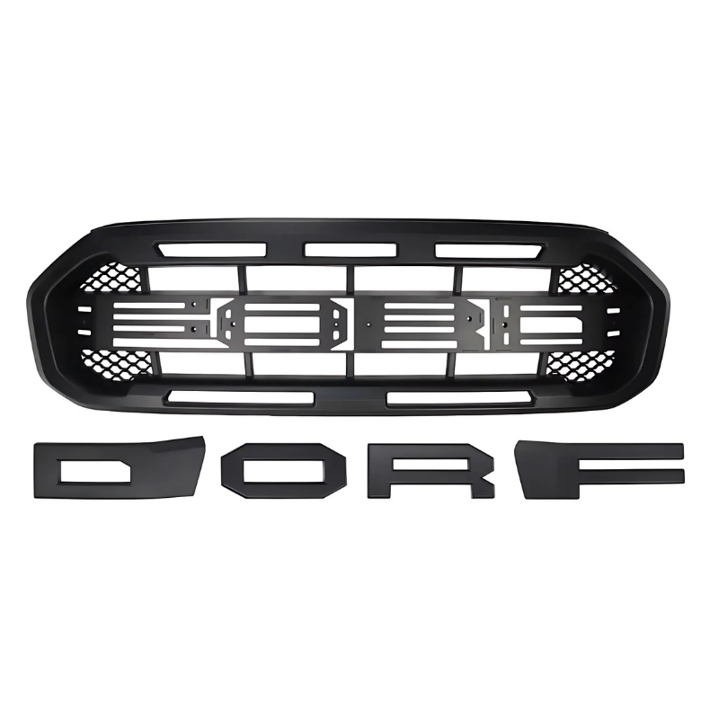Aftermarket Fit for Ford Ranger Raptor Grille 2018-2020 Black Front Bumper Replacement