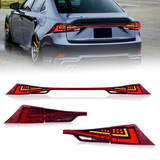 HCMOTIONZ Factory New LED Tail Lights Start up Animation DRL for Lexus IS 200t F IS250 300 350 300h Rear Lights 2014-2020