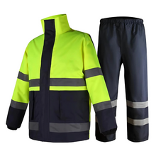 Load image into Gallery viewer, Cartoon Print Multicolour 300D Oxford Raincoat Impermeable PE Full Pants Suit-style Jacket PVC Top Fabric Stock Lot Raincoat