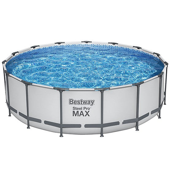 Bestway Steel Pro 15 ft. x 48 in. Round Above Ground Pool Set, 4,231 gal.