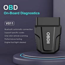 Load image into Gallery viewer, ELM327 V011 Alarm Vehicle Safety FCC CE RoHS Automotive Diagnostic Code Reader Wireless for Bluetooth OBD2 Scanner for Cars