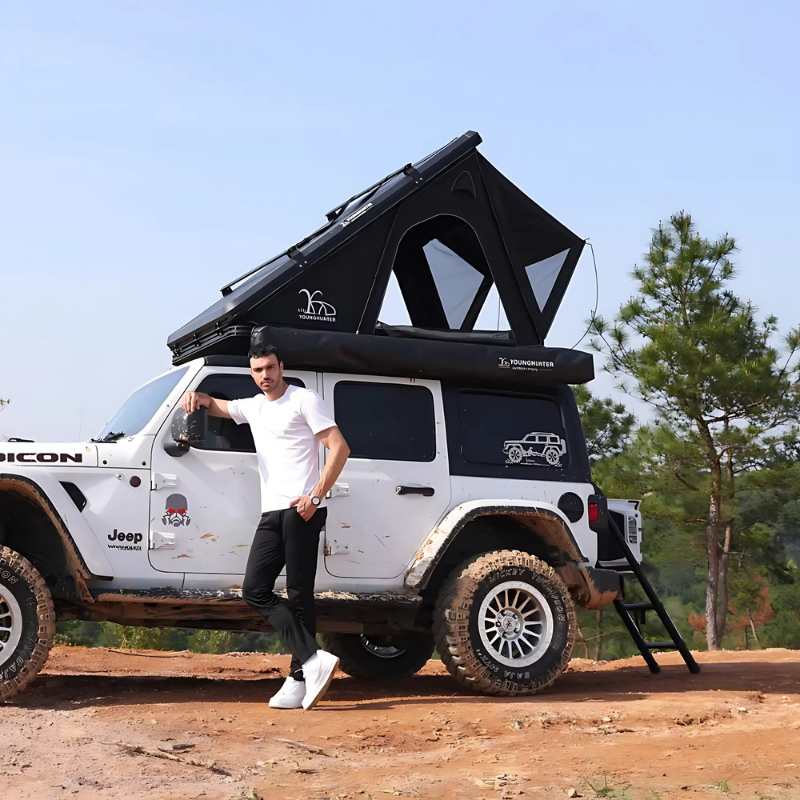 210x130x150cm Aluminum Hard Shell Suv Pop up New Style Triangle Car Roof Top Tent