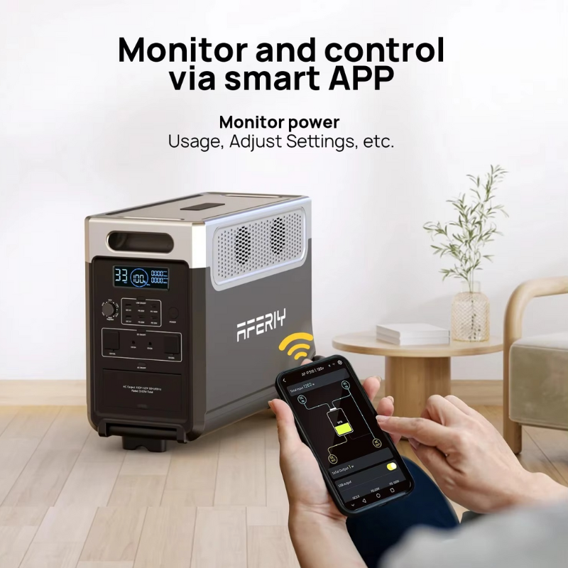 App Function 3840Wh Home Using Pure Sine Wave Campsite RV Power Station Solar Generator with Smart BMS System Power Station