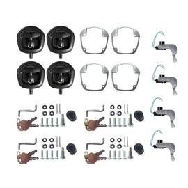 4x Power Operated Whale Tail T-Handle Folding Lock Suitable For Trailer Canopy Black DC 12V-0
