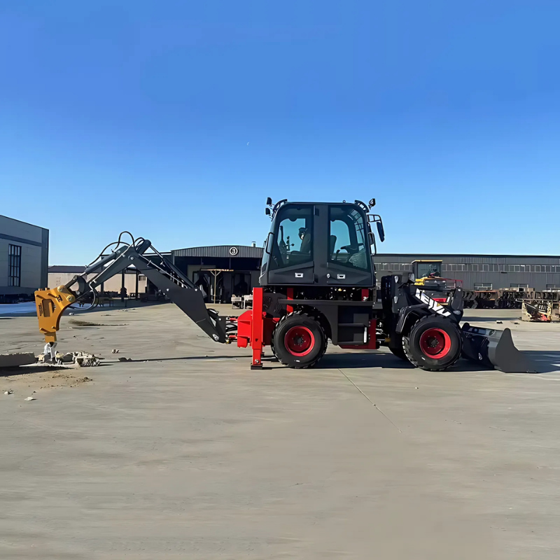 Factory Price Cheap CE Mini Four-Wheel Garden Tractor Excavator Bucket/Tiller Micro Digger Bagger Engine Core Backhoe Loader
