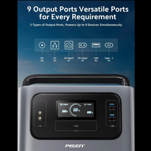Load image into Gallery viewer, PISEN 1000W Home Backup Solar Power Generator 540Wh LiFePO4 Battery 800W AC Input MPPT Controller Portable Power Station