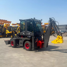 Load image into Gallery viewer, Factory Price Cheap CE Mini Four-Wheel Garden Tractor Excavator Bucket/Tiller Micro Digger Bagger Engine Core Backhoe Loader