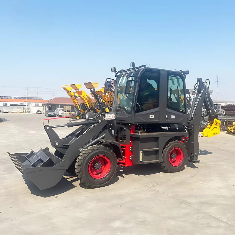 Factory Price Cheap CE Mini Four-Wheel Garden Tractor Excavator Bucket/Tiller Micro Digger Bagger Engine Core Backhoe Loader