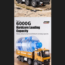 Load image into Gallery viewer, HUINA 1536 RC Car Remote Control Toys 1/14 Large Dump Truck Alloy RC Engineering Truck 8-Wheels Heavy-Duty Vehicle Cargo Model