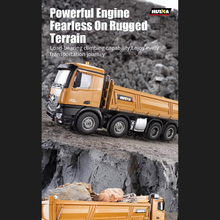 Load image into Gallery viewer, HUINA 1536 RC Car Remote Control Toys 1/14 Large Dump Truck Alloy RC Engineering Truck 8-Wheels Heavy-Duty Vehicle Cargo Model