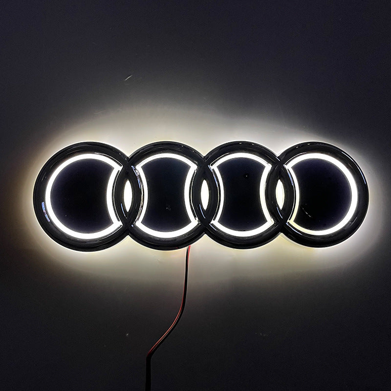 Highest quality crystal dynamic white Audi logo A4 A5 A6 A7 Q5 Q7 led front audi symbol light on the market with 2 years warranty-7