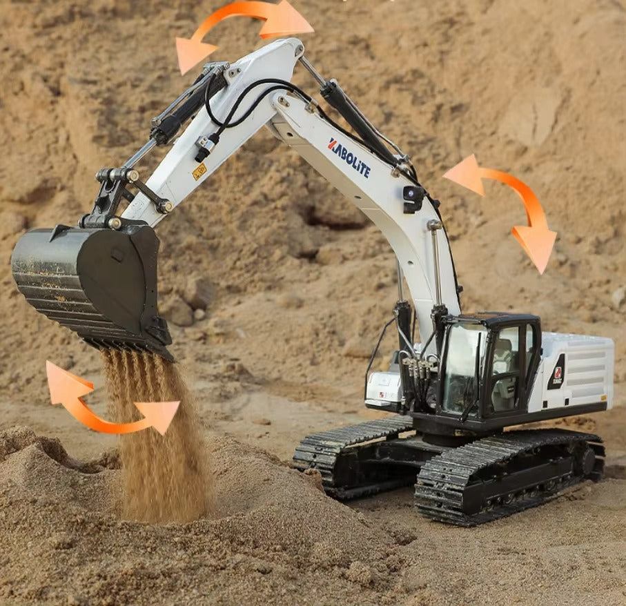 HUINA Upgraded Version K961-100S Kabolite 1/18 Scale Metal Hydraulic Excavator Remote Control RC Fully Functional Model Truck