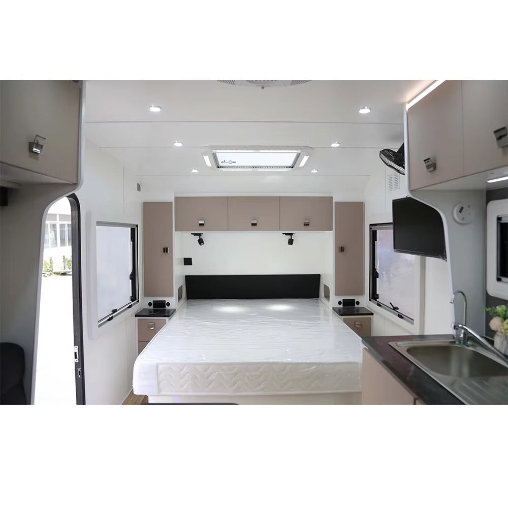 Europe Double Axle Camping Travel Trailers Caravan Luxury Australia Standard Rv Caravan Trailer for Sale