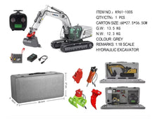 Load image into Gallery viewer, HUINA Upgraded Version K961-100S Kabolite 1/18 Scale Metal Hydraulic Excavator Remote Control RC Fully Functional Model Truck