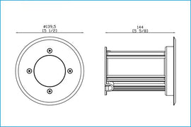 LT2206B 12V AC/DC Brass Outdoor Low Voltage Pathway in Ground Landscape Well Lights