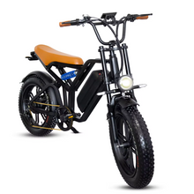 Load image into Gallery viewer, ECORIDE V6 Electric Mountain Bike 250W–1000W – 20&quot; Fat Tire E-Bike with 48V Lithium Battery (10.4Ah–20Ah), 7-Speed, Dual Suspension, LCD Display