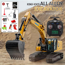 Load image into Gallery viewer, HUINA Upgraded Version K961-100S Kabolite 1/18 Scale Metal Hydraulic Excavator Remote Control RC Fully Functional Model Truck
