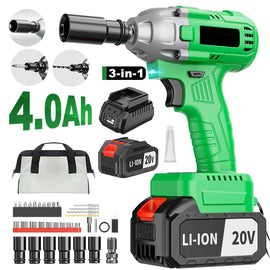 20V Cordless Impact Wrench 320nm Max Torque Electric Drill for Car DIY Drop Shipping Available Stocked Local US Warehouse