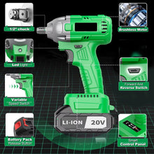 Load image into Gallery viewer, 20V Cordless Impact Wrench 320nm Max Torque Electric Drill for Car DIY Drop Shipping Available Stocked Local US Warehouse