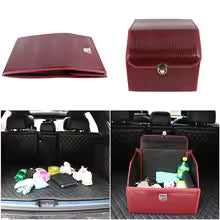 Load image into Gallery viewer, Trunk Storage Box For Car Luxury Crocodile Pattern Vehicle Organizer Box Folding PU Leather Stowing Tidying Bag Auto Accessories