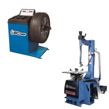 Load image into Gallery viewer, Complete Garage Car Repair Equipment Set – Tyre Changer, Wheel Balancer, Car Lifter, Wheel Alignment &amp; Air Compressor