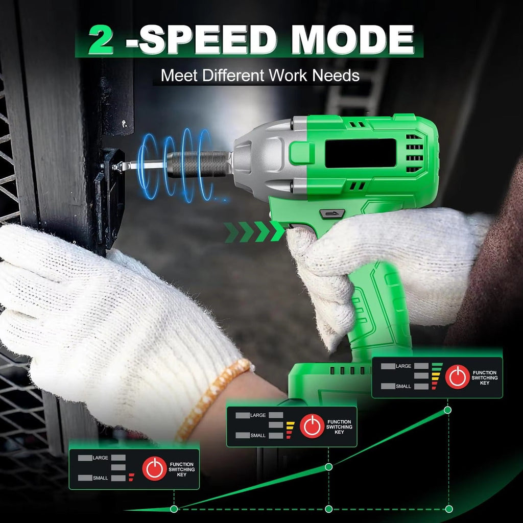 20V Cordless Impact Wrench 320nm Max Torque Electric Drill for Car DIY Drop Shipping Available Stocked Local US Warehouse