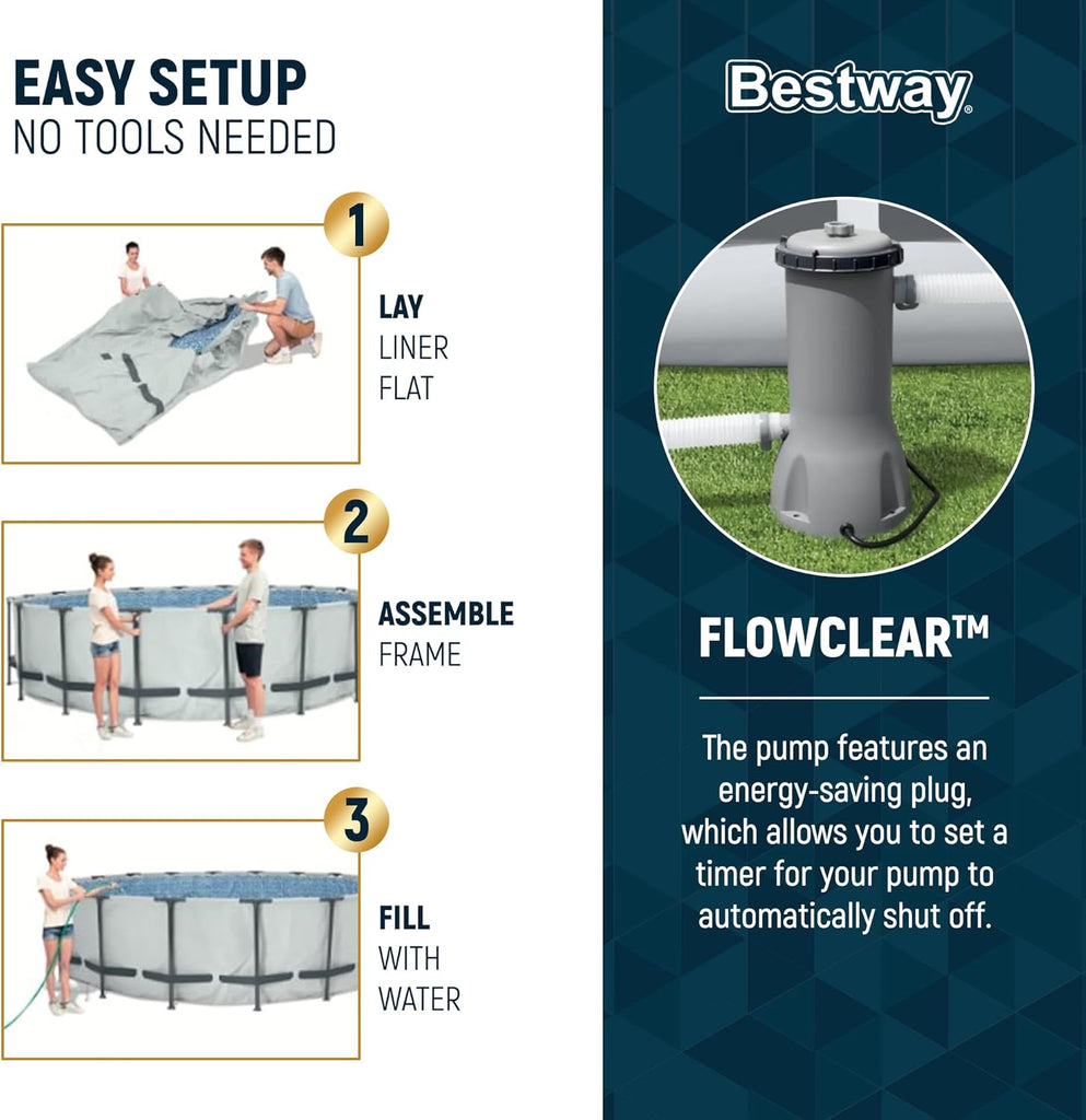 Bestway Steel Pro MAX 14ft x 42in Round Above Ground Pool Set
