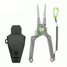 Load image into Gallery viewer, Titanium Fishing Pliers 7&quot; Split Ring Long Nose Tool – Aluminum Alloy, Braid Cutter, Saltwater &amp; Freshwater Use