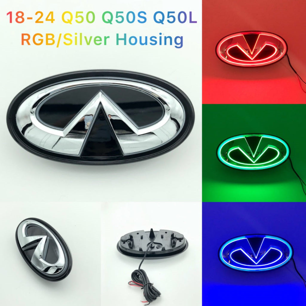 Infiniti logo car led front emblem light-7