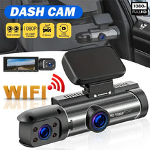 Load image into Gallery viewer, 1080P WiFi Dual Lens Dash Cam Front Rear Car DVR Black-1