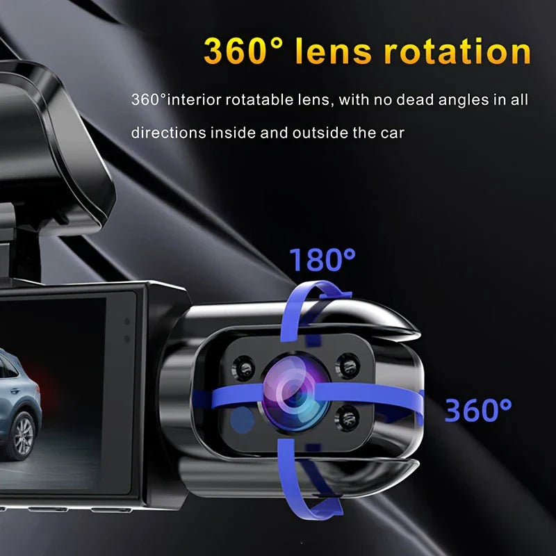 1080P WiFi Dual Lens Dash Cam Front Rear Car DVR Black-4
