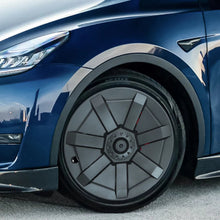 Load image into Gallery viewer, 19” Cybertruck Wheel Covers for Tesla Model Y (Matte Black)