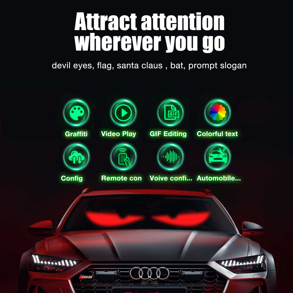LED eyes for Car, Trucks Programmable – Flexible LED Display for Car Windows & Trucks | Customizable LED Car Sign-3