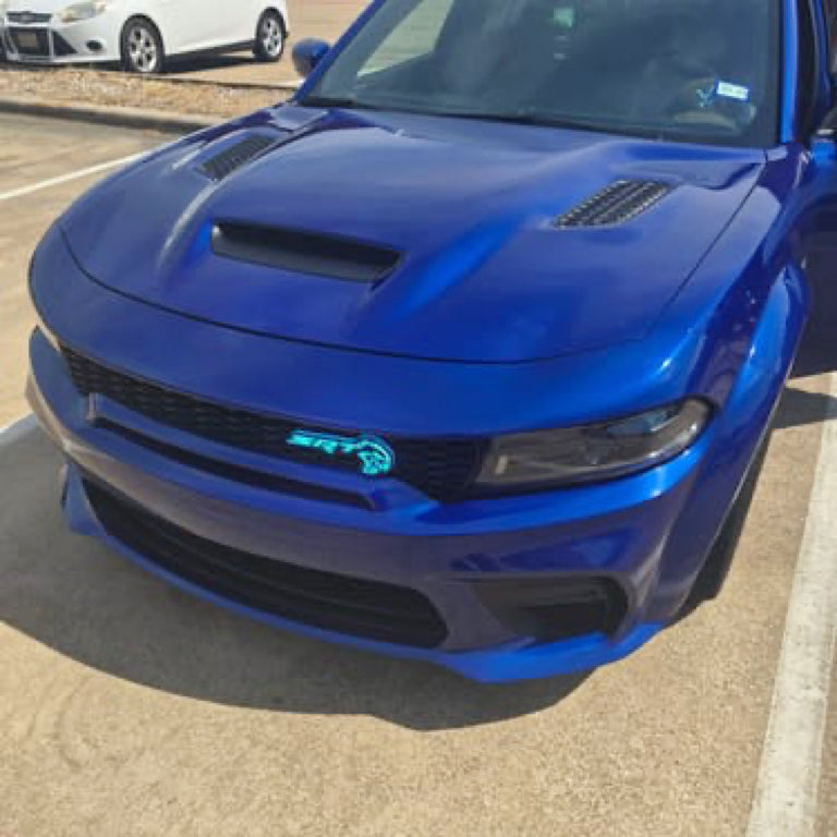 SRT Hellcat LED Logo – Multicolor RGB Illuminated Badge with Color Chasing LEDs,&  Multiple Color-Chasing Effects-1