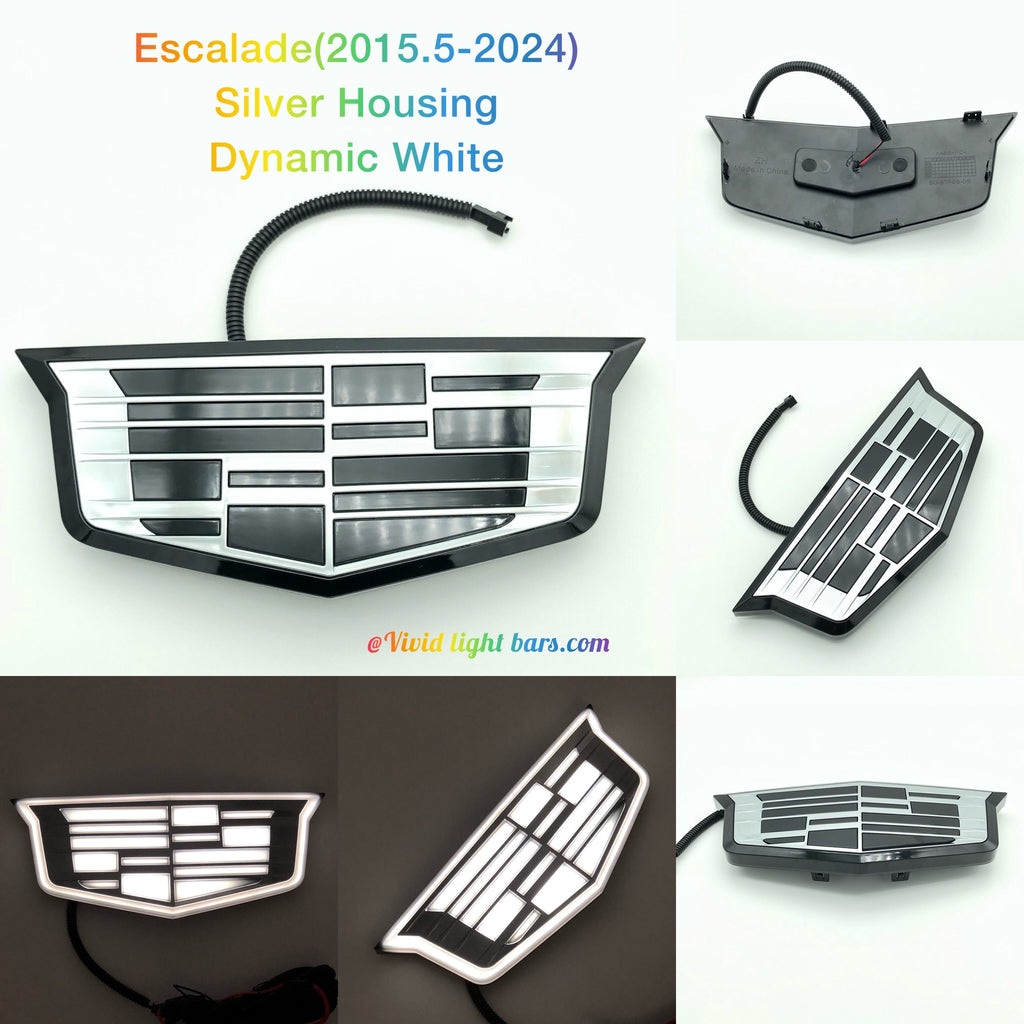 Cadillac logo Light Escalade /CT4/ CT5/ CT6/ XT4 /XT5/ XT6 /ATS /XTS front led cadillac emblem crystal dynamic steamer logo middle grill light-3