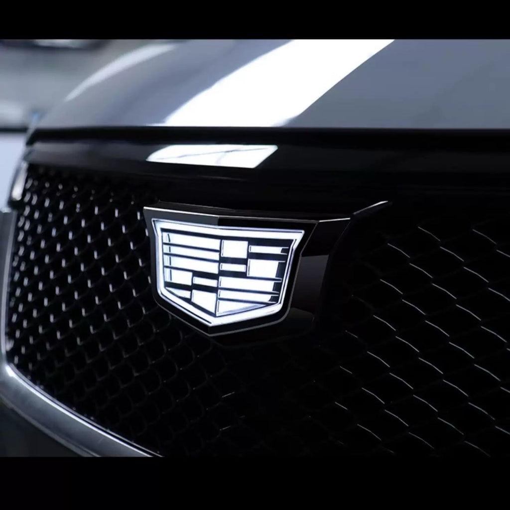 Cadillac logo Light Escalade /CT4/ CT5/ CT6/ XT4 /XT5/ XT6 /ATS /XTS front led cadillac emblem crystal dynamic steamer logo middle grill light-0