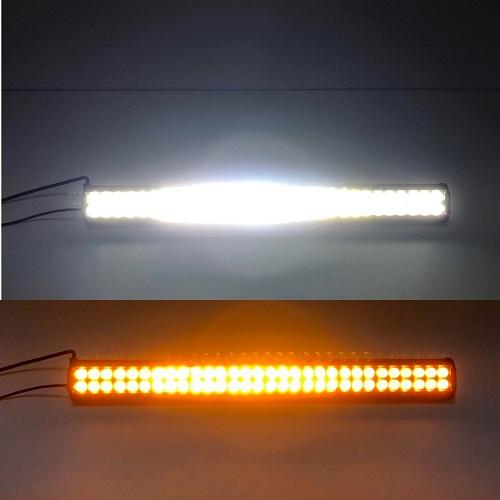 1 Slide Bracket Dual Color Strobe Light Bar Sync with 4 Packs 4" LED Pods-4