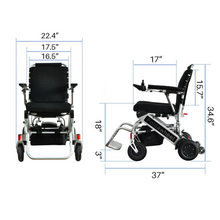 Load image into Gallery viewer, Foldawheel Lightweight Electric Wheelchair – PW-999UL Ultra-Portable Model